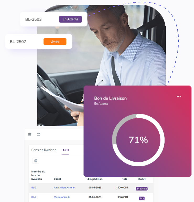 Bon De livraison Factarly, logiciel de facturation pour PME en Tunisie.