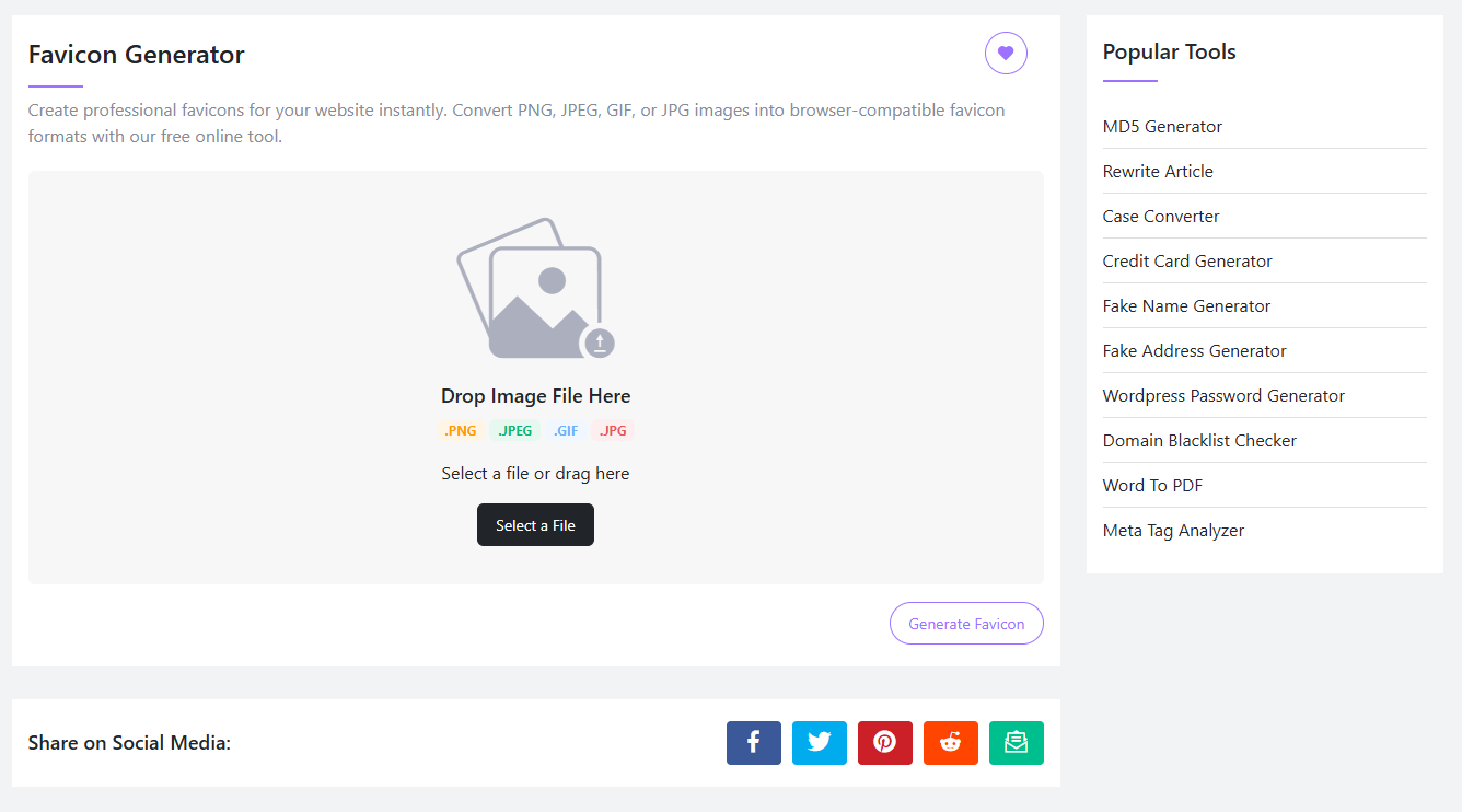 Exemple d'un outil Image sur la plateforme en ligne Cyber Tools.