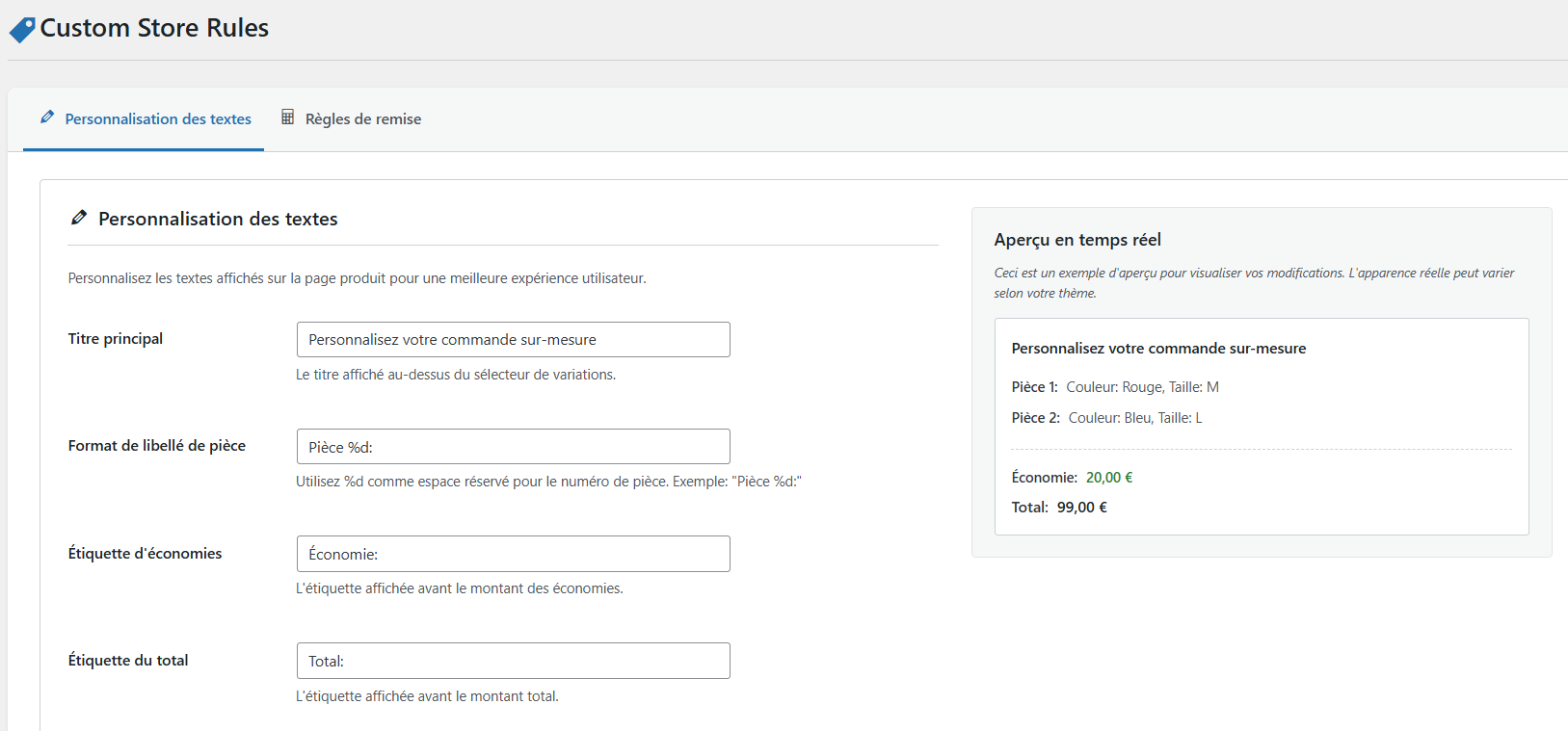 Configuration des règles de prix dégressif dans WooCommerce