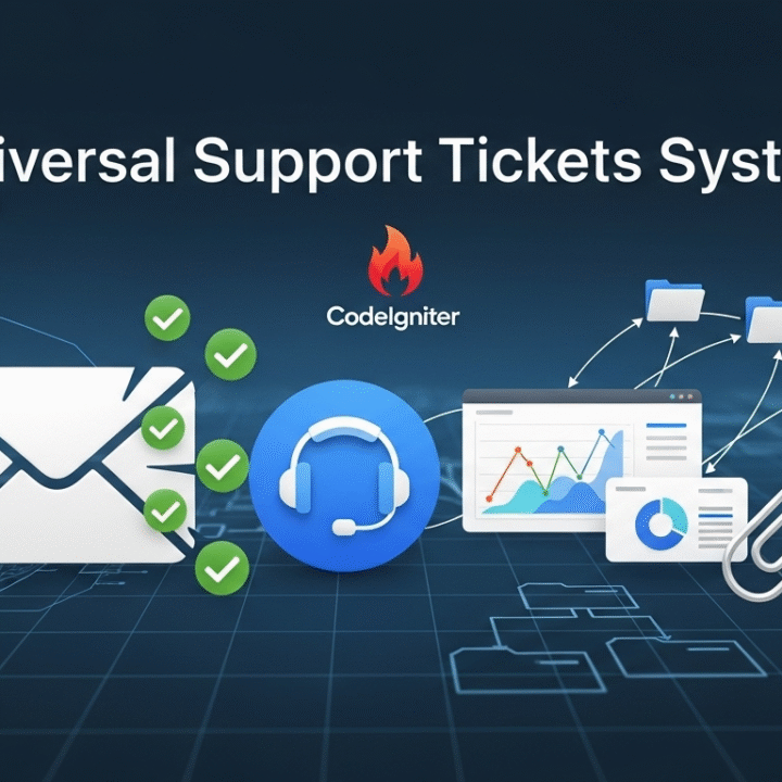 Universal Support Tickets System - Plateforme helpdesk développée sous CodeIgniter.