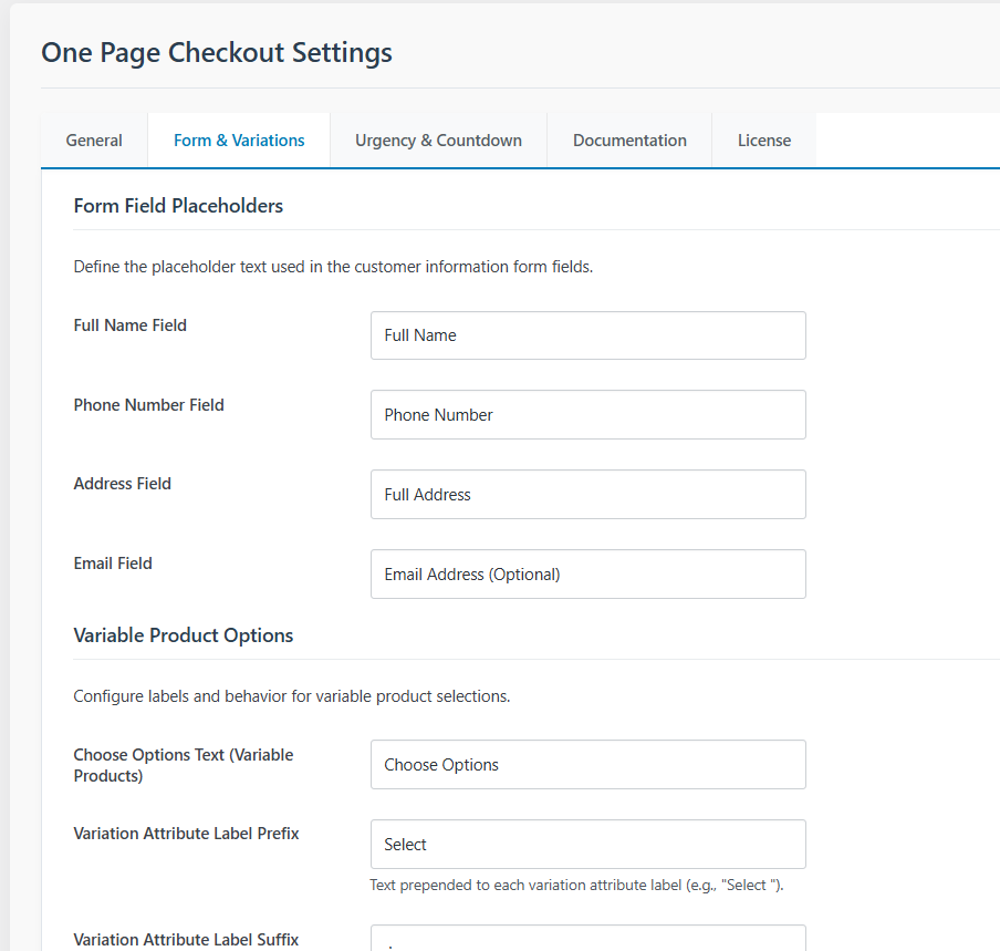 onepagecheckout- fully customizable