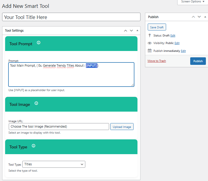Capture d'écran de l'interface de SmartGen, notre plugin IA pour WordPress