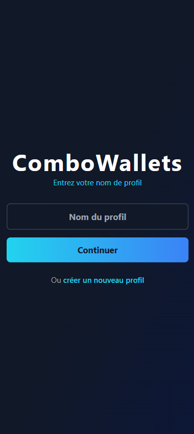 Page de connexion de notre application de budget sur mesure.