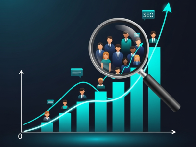 Graphique illustrant les résultats d'un service SEO pour entreprise.